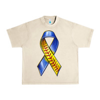 Sandshell down syndrome ribbon softball Urban Heavy Tee - texasbilliewilder