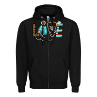 Black love nurse Zipper Hoodie - CowhideDigitalArt