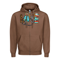 Chestnut love nurse Zipper Hoodie - CowhideDigitalArt