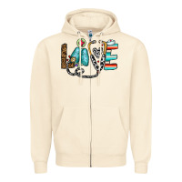 Sandshell love nurse Zipper Hoodie - CowhideDigitalArt