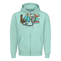 Seafoam love nurse Zipper Hoodie - CowhideDigitalArt