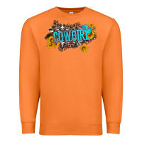 Carrot western cowgirl and sunflower with hat and cowhide leopard Premium Sweatshirt - Artiststas