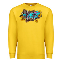 Lemon western cowgirl and sunflower with hat and cowhide leopard Premium Sweatshirt - Artiststas
