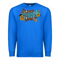 True Royal western cowgirl and sunflower with hat and cowhide leopard Premium Sweatshirt - Artiststas