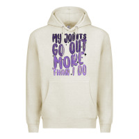 Oatmeal Heather my joints go out more than ı do Premium Hoodie - MaliasSmallBusiness