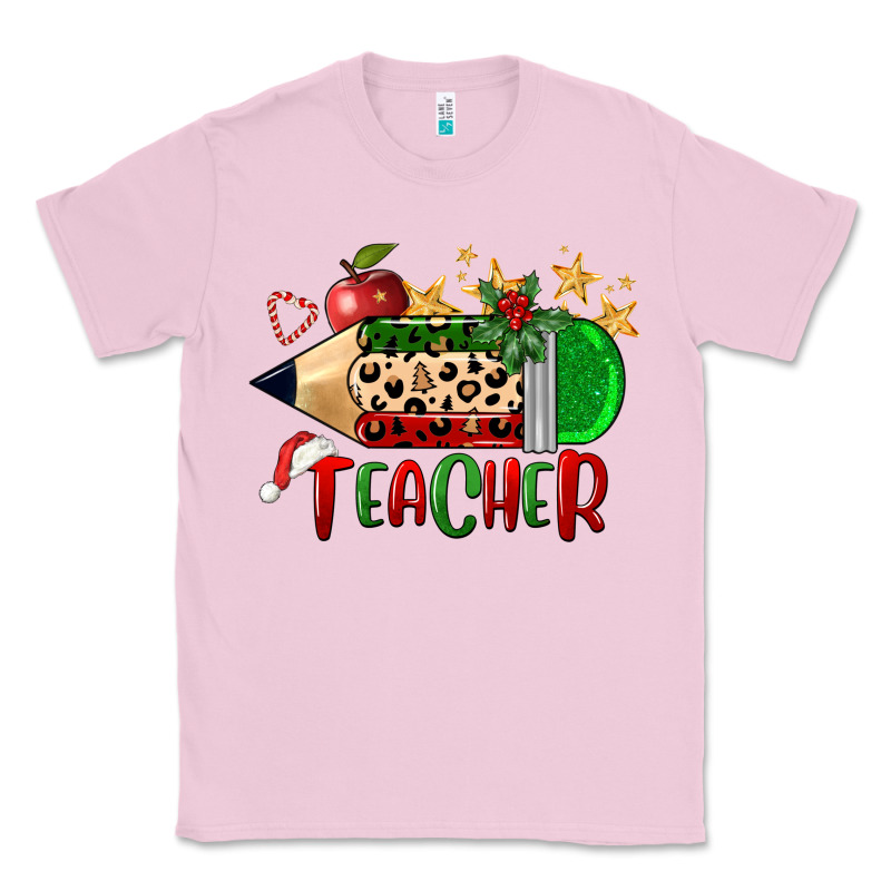 Christmas Teacher Pencil Classic Tee by FaDigitalArtStudio | Teevron