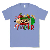 Colony Blue Christmas Teacher Pencil Classic Tee - FaDigitalArtStudio