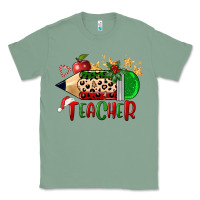 Sage Christmas Teacher Pencil Classic Tee - FaDigitalArtStudio