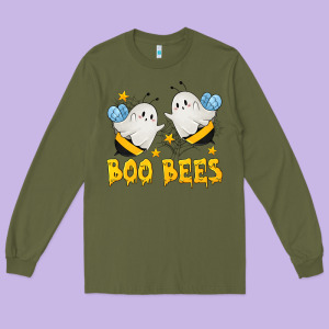 Boo Bees Long Sleeve Tee Designed By Texasbilliewilder
