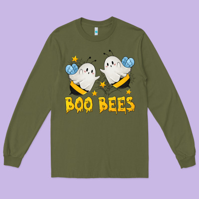 Boo Bees Long Sleeve Tee Designed By Texasbilliewilder