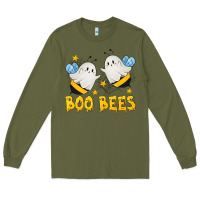 Army Green Boo Bees Long Sleeve Tee - texasbilliewilder