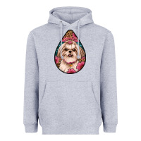 Heather Grey shih tzu teardrop earrings Heavyweight Hoodie - Artiststas