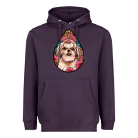 Plum shih tzu teardrop earrings Heavyweight Hoodie - Artiststas