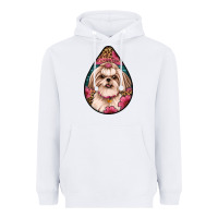 White shih tzu teardrop earrings Heavyweight Hoodie - Artiststas