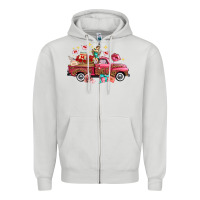Dove Grey valentine's day truck photography love side view Zipper Hoodie - FaDigitalArtStudio