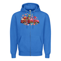 True Royal valentine's day truck photography love side view Zipper Hoodie - FaDigitalArtStudio