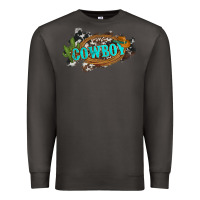 Smoke western cowboy and hat with cactus and cowhide Premium Sweatshirt - Artiststas