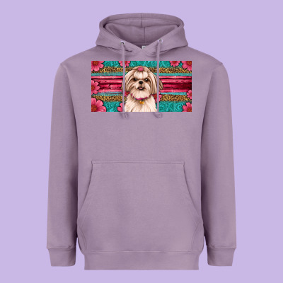 Shih Tzu License Plate Heavyweight Hoodie Designed By Artiststas