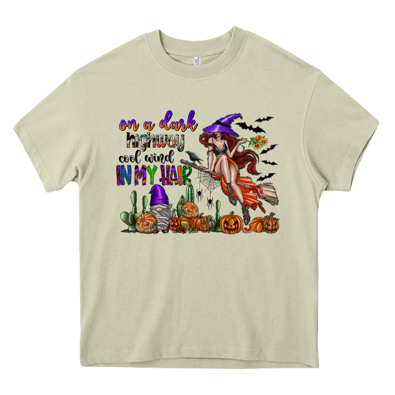 On A Dark Highway Cool Wind In My Hair Heavy Core Tee by SublimationCraftShop | Teevron