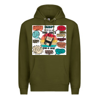 Army Green ı keep all my dad jokes in a dad a base Premium Hoodie - MaliasSmallBusiness
