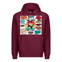 Burgundy ı keep all my dad jokes in a dad a base Premium Hoodie - MaliasSmallBusiness