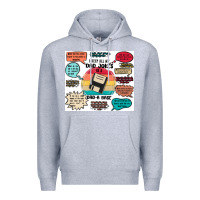 Heather Grey ı keep all my dad jokes in a dad a base Premium Hoodie - MaliasSmallBusiness