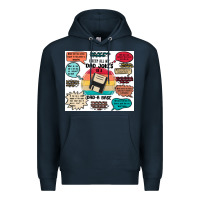 Navy ı keep all my dad jokes in a dad a base Premium Hoodie - MaliasSmallBusiness