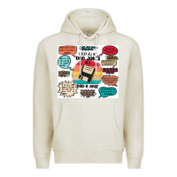Oatmeal Heather ı keep all my dad jokes in a dad a base Premium Hoodie - MaliasSmallBusiness