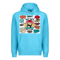 Ocean Blue ı keep all my dad jokes in a dad a base Premium Hoodie - MaliasSmallBusiness