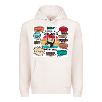 Pale Pink ı keep all my dad jokes in a dad a base Premium Hoodie - MaliasSmallBusiness
