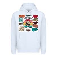 White ı keep all my dad jokes in a dad a base Premium Hoodie - MaliasSmallBusiness