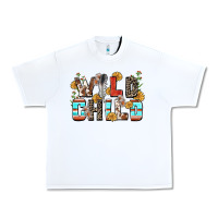 White wild child Urban Heavy Tee - Zillion Design Studio