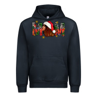 Navy Western Mom With Woman In Santa Hat Urban Hoodie - BundleAndBundleShop