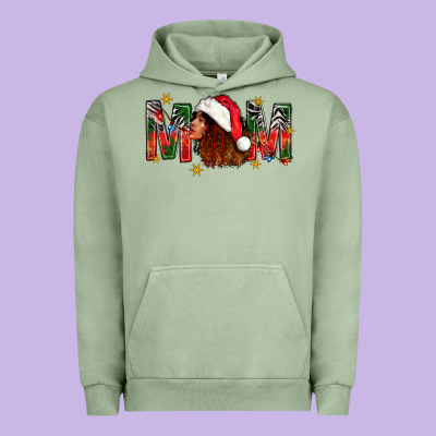 Western Mom With Woman In Santa Hat Urban Hoodie Designed By Bundleandbundleshop