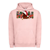 Pigment Salmon Western Mom With Woman In Santa Hat Urban Hoodie - BundleAndBundleShop