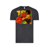 Vintage Black 1865 Juneteenth afro woman Vintage Tee - RanaPortraitStore