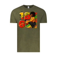 Vintage Olive 1865 Juneteenth afro woman Vintage Tee - RanaPortraitStore