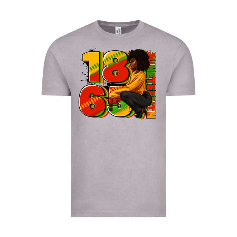 1865 Juneteenth Afro Woman Vintage Tee by RanaPortraitStore | Teevron