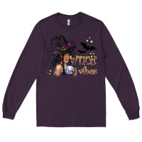 Plum Black Witch Vibes Long Sleeve Tee - texasbilliewilder