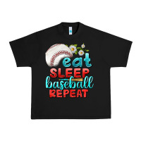 Black eat sleep baseball repeat Urban Heavy Tee - texasbilliewilder