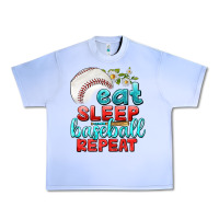 Grape Ice eat sleep baseball repeat Urban Heavy Tee - texasbilliewilder