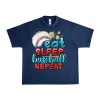 Navy eat sleep baseball repeat Urban Heavy Tee - texasbilliewilder