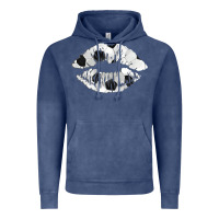 Vintage Denim soccer lips Vintage Hoodie - AdoDesignShop