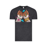 Afro Woman Nail Art Vintage Tee | Teevron