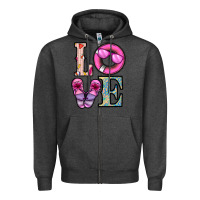Charcoal Heather love summer Zipper Hoodie - CowhideDigitalArt