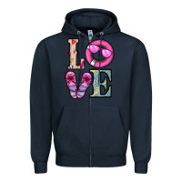 Navy love summer Zipper Hoodie - CowhideDigitalArt