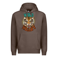 Coffee wild heart tiger college western Premium Hoodie - NancyCooperArtShop