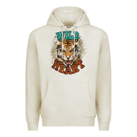 Oatmeal Heather wild heart tiger college western Premium Hoodie - NancyCooperArtShop
