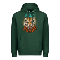 Sports Green wild heart tiger college western Premium Hoodie - NancyCooperArtShop