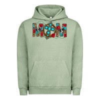 Pigment Oil Green Western Mom With Cross Urban Hoodie - BundleAndBundleShop